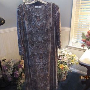JB714.   Sheer Brown Caftan.   Size L